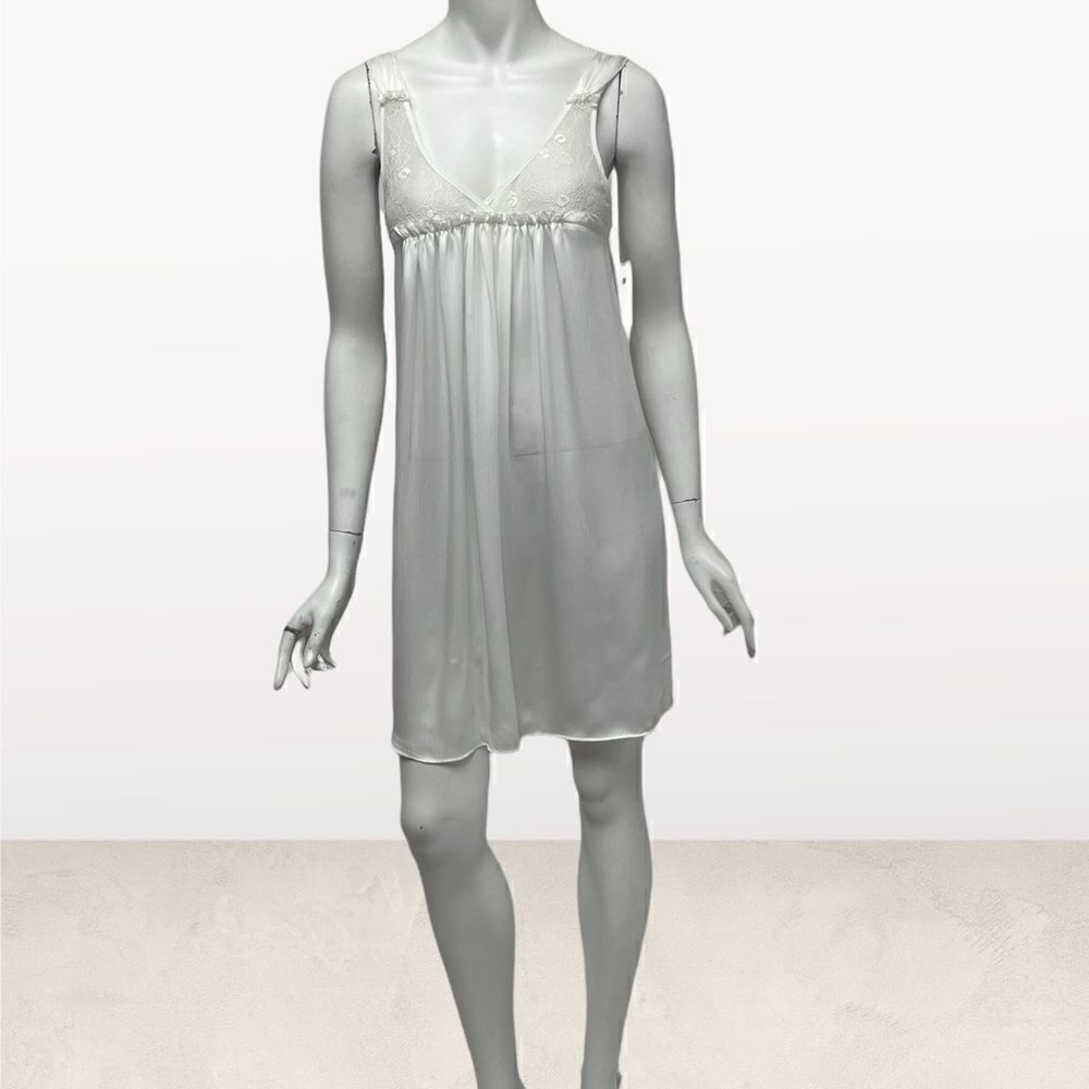 Oscar de la rents Ivory Babydoll Chemise